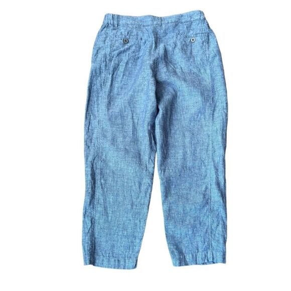Poetry Pants Trousers Linen Mom Blue 8 - Picture 2 of 6
